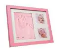 HomeCloud Baby Wooden Photo frame Baby Handprint and Footprint Makers Kit Keepsake For Newborn Boys & Girls, Baby Girl Gifts & Baby Boy Gifts, Baby Picture Frames (SmallPink)