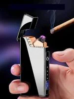 JOKIN Electric Arc Lighter Plasma Flameless Windproof Lighter with Battery Electric Electric Arc Lighter Plasma Flameless Windproof Lighter with Battery Electric Cigarette Lighter (Black)