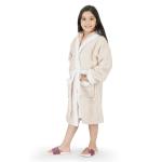 Rangoli 100% cotton kids Bathrobe for girls and boys, 400GSM, Stylish, Super soft, Lightweight & Highly absorbent Hooded Bathrobe (Blue, 3-4 Years)