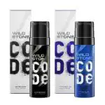 Wild Stone CODE Chrome & Titanium No Gas Long Lasting Body Perfume Combo for Men 120ml (Pack of 2)
