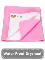 OYO BABY Quick Dry Waterproof Baby Bed Protector Pack of 2 Dry Sheet (Medium 100 x 70 cm) Pink