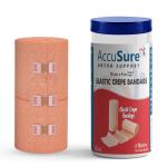 Accusure Orange Elastic Crepe Bandage With Hook And Loop Closure 15cm X 4 m (L)