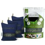 Dr. CHARCOAL Non Electric Air Purifiers Deodorizer Dehumidifier For Bedroom, Living And Kids Room, Classic Neel (Pack Of 3 X 500 g)