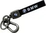 Blue Aura Fainjueri Black Leather, Metal Bmw Keychain For Cars And Bikes Key Chain