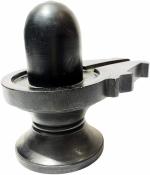 athizay Stone Shivling Statue Made up of Gorara Stone Handcrafted Shiva Lingam Available in Black and Grey in Different Sizes (6CM Black Polish)