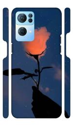 YAPZONE Creative Cloud Rose |Designer Printed Hard Back Cover for Oppo Reno 7 5G Premium & Attractive Case for Your Smartphone