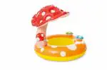 Intex 56574 Mushroom Kiddie Pool Float for Babies & Toddlers fun,Inflatable Float with Canopy Sun Shade, Safe & Fun Swimming Aid for Pool & Beach, Comfortable Infant Seat for Learning to Swim, Toddler Float for Water Play, Easy to Inflate, Age 6-24 Months