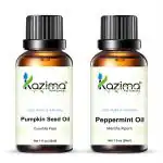 KAZIMA Combo Of Pumpkin Seed Carrier Oil and Peppermint Oil Ideal For Hair Growth 30 ml (Combo Of 2)