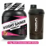 PowerLift Women Weight Gain powder With Shaker for women increase Breast Muscle(1kg, Rich Chocolate)