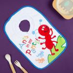 Baby Moo Wiggle Blue Bibs