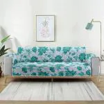 CORTINA Reversible Sofa Cover 100% Polyester Fabric Couch Covers Suitable Home Office 1 Seater Blue 90 cm 145 cm