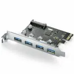 UGREEN 30716 USB 3.0 4 Ports PCIe Expansion Card, 5Gbps With PCIe To USB Adapter