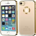 RUPELIK Ring Logo Cut Chrome iPhone 6s Gold| Electroplating Camera Protective Magsafe Soft Shockproof Clear Crystal Ring Logo Cut Chrome Case Cover iPhone 6s Gold