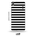 Tweakymod Printed Black Strips Back Cover For Lenovo K3 Note