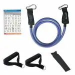 Joyfit Resistance Tube - Stackable Toning Tube with 2 Foam Handles, Door Anchor & Workout Chart(Blue)