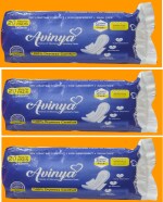 Avinya sanitary pads L Long-lasting leakage protection, rash-free, L (PACK OF 3)-B11