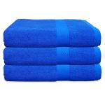 Regency Export Pvt Ltd Quattro 100% Pure Cotton 400 GSM Soft Hand Towel with Unique Border Design, 40 x 60 cms (Cobalt Blue)