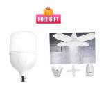 NSCC Combo 35 W Hammer LED B22 Bulb High Bright Portable Fan Shape With Led Swings (Pack of 1)