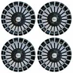 PRIGAN Black Silver 14 Inch Universal Wheel Cover for All 14 Inch Cars (Available in 13 and 14 Inch) (Set of 4 PCS) Wheel Cap Universal Model- Marvel Black Silver 14