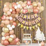 Party Midlinkerz Pink Happy Birthday Balloons Decoration Kit Items 50 1St Birthday Combo Pack (Set Of 50)