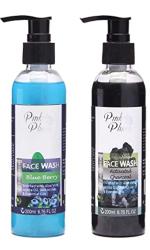 Pink Plums Blue Berry, Charcoal Face Wash, 200 Ml (Combo Of 2)