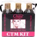 Chase CTM Kit for Dry and Dull Complexion, hyper Pigmentation and Wrinkled Face (3 x 100 ml)