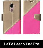 Sbms Letv Leeco Le2 Pro Pink Artificial Leather Shock Proof Flip Cover