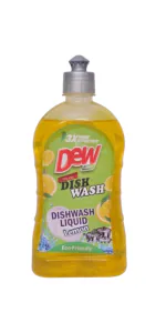 Dew Leaf dishwash liquid Powerful Yellow lemon Dishwash liquid 500ml (Pack of 8)