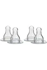 Naughty Kidz Clear Silicone Nipple Pack of 4