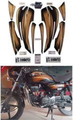 OHITO Vinyl Stickers for Splendor Plus (Black, Brown) pack of 12