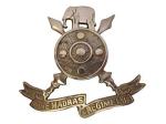 RHYTHM ENTERPRISE Brass and Aluminium The Madras Regiment Plaque Plate Figurine, 3.75 X 4 Inch