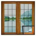 Lifekrafts Grey Fiberglass Mosquito Net for Windows with Self Adhesive Velcro Tape 160 cm x 170 cm