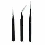 JOHNSON TOOLS Straight, Curved and Pointed Tips Tweezers (Pack of 3)