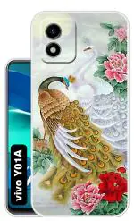 Snazzy Multicolor Silicon Shock Proof Back Cover for vivo Y01A