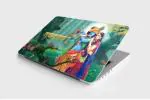 RANZ | 3in1 laptop accessories combo set , ultra hd printed (Radha Krishna Real Potrait)laptop skin with key guard , screen guard for all laptops and notebooks (for 15.6 inch laptops) Combo Set (Multicolor)