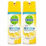 Dettol Disinfectant Spray 400ml lemon Pack of 2