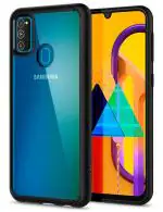 Spigen Matte Black Polycarbonate Ultra Hybrid Back Cover Case For Samsung Galaxy M21 And M30S