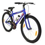 Avon Buke BicyclesThrust 26TMTBwith 26 inches wheel size and 17.5 inches ERW High-tensile steel Frame| Rigid Suspension, Caliper Brakes and Steel Rims | Available in Glossy Spinel Blue | Suitable for all terrains