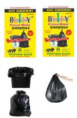 BLITY Garbage Bags Medium Size Black 2 packs of 30 pcs 19 x 21 Inch, 60 Dustbin Bags for Clean Home