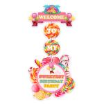 Suruchi Strokes Candyland Welcome Poster theme birthday decoration | for Girls and Boys