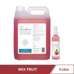 Pearldew Hand Sanitizer Spray (Mix Fruit) 5 Liter | 75% alcohol|Paraben Free| Formaldehyde Free|Gentle on skin, tough on germs|(Mix Fruit - 5 Lit ) With 120 ml Spray Bottle extra