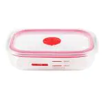 Decor Red Rectangular Borosilicate Container 550 ml