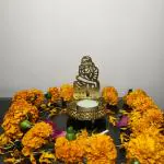 Blissful Decors Sai Baba Shadow Tea Light Holder with Tea Light Candle for Home Diwali Decoration