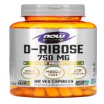 NOW Foods, Sports, D-Ribose, 125 mg, 120 Veg Capsules