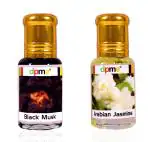 Dpme Black Musk And Arabian Jasmine Attar Combo, Roll On, 6 Ml Each