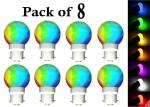 NIPSER 0.5 Watt 7 in 1 Color LED Bulb (Pack of 8)