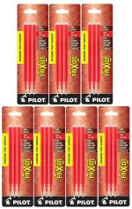 Pilot Refill for Frixion Pens| Tip Size 0.7 MM | Pack of 21 | Ink Colour - Red