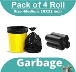 Mitzvah Fine Quality Useful Garbage Bags Medium Pack of 4 Roll (120 Bags)
