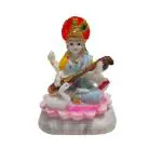 Awesome Craft Idols Stone Saraswati Murti Marble Look Statue for Puja for Home Decor
