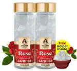 The Aroma Factory Pure Bhimseni Camphor, Rose, Zero Residue Kapoor with Fragrance for Pooja, Aarti Kapur | Bottle Pack of 2 x 80gm